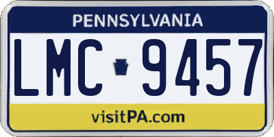 PA license plate LMC9457