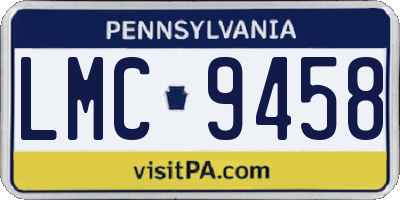 PA license plate LMC9458