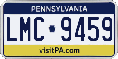 PA license plate LMC9459