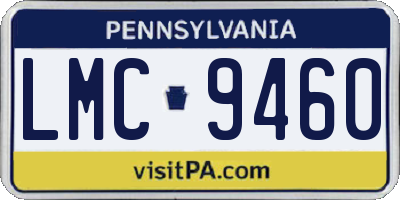 PA license plate LMC9460