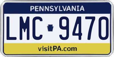 PA license plate LMC9470