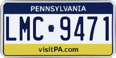 PA license plate LMC9471