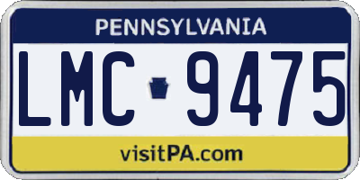 PA license plate LMC9475