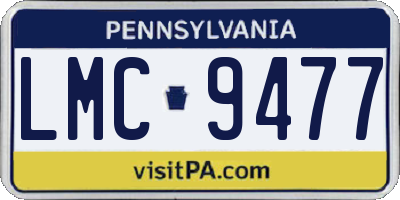 PA license plate LMC9477