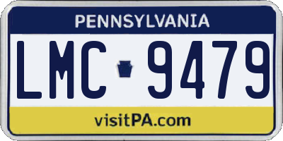 PA license plate LMC9479