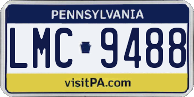 PA license plate LMC9488