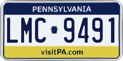 PA license plate LMC9491