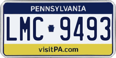 PA license plate LMC9493