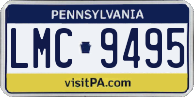 PA license plate LMC9495