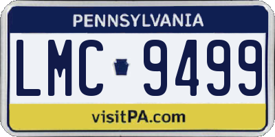 PA license plate LMC9499