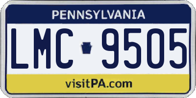 PA license plate LMC9505