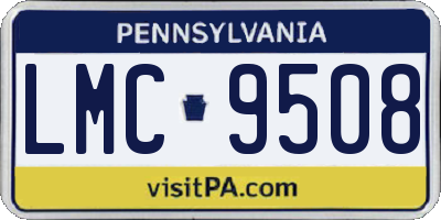 PA license plate LMC9508