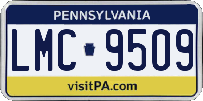 PA license plate LMC9509