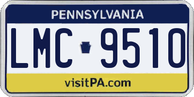 PA license plate LMC9510