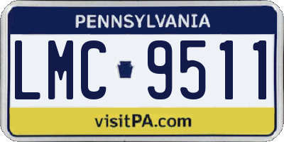 PA license plate LMC9511