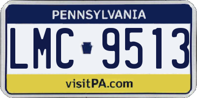 PA license plate LMC9513