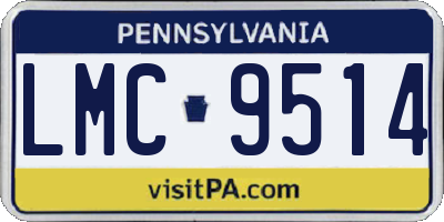 PA license plate LMC9514
