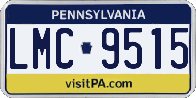 PA license plate LMC9515