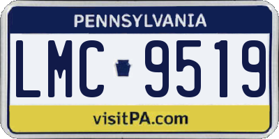 PA license plate LMC9519