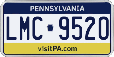 PA license plate LMC9520