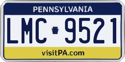 PA license plate LMC9521