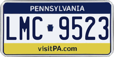 PA license plate LMC9523