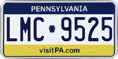 PA license plate LMC9525