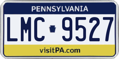 PA license plate LMC9527