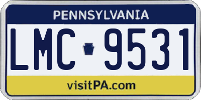 PA license plate LMC9531