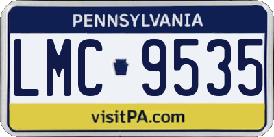 PA license plate LMC9535
