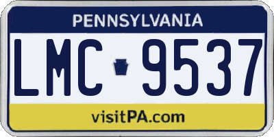 PA license plate LMC9537