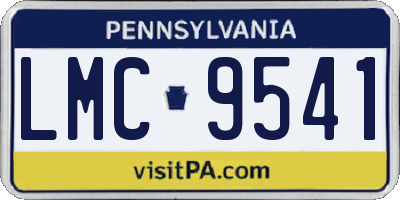 PA license plate LMC9541