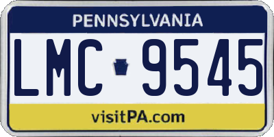 PA license plate LMC9545