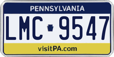 PA license plate LMC9547