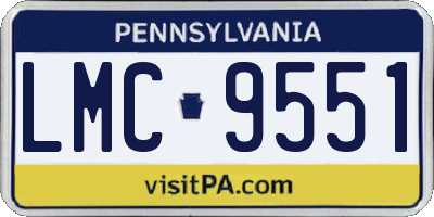 PA license plate LMC9551