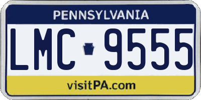 PA license plate LMC9555