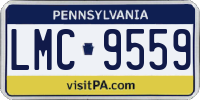 PA license plate LMC9559