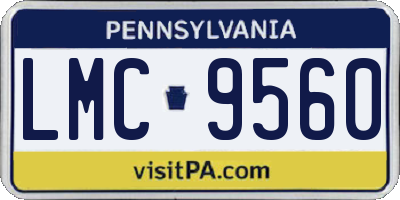 PA license plate LMC9560