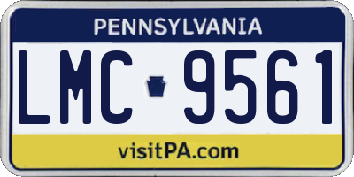 PA license plate LMC9561