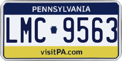 PA license plate LMC9563