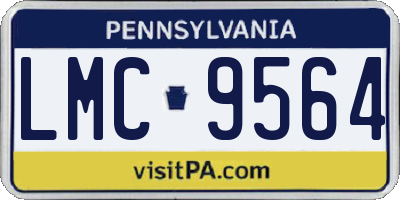 PA license plate LMC9564