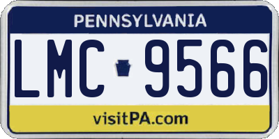 PA license plate LMC9566