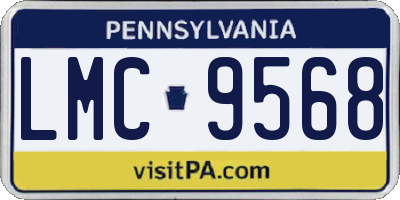 PA license plate LMC9568
