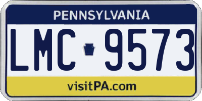 PA license plate LMC9573
