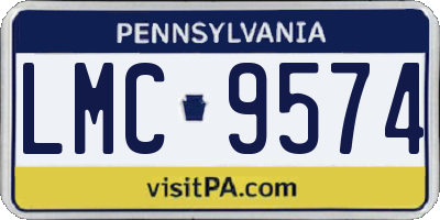 PA license plate LMC9574