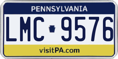 PA license plate LMC9576