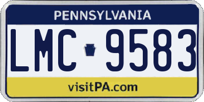 PA license plate LMC9583