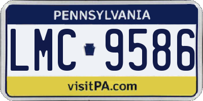 PA license plate LMC9586