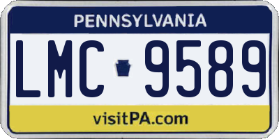 PA license plate LMC9589