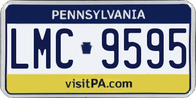 PA license plate LMC9595